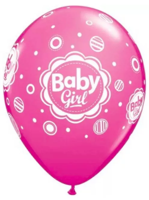 Baby Girl Pink Mix léggömb, lufi 6 DARABOS 28 cm Nr2
