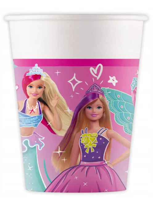 Barbie papírpohár, party pohár 8 DARABOS, 200 ml FSC Nr2