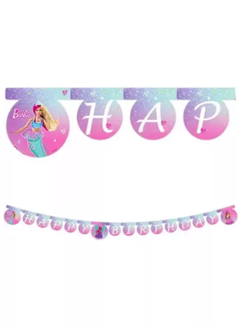 Barbie Happy Birthday felirat FSC 2 méter Nr1