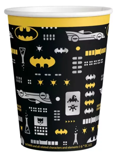 Batman papír pohár 8 DARABOS 250 ml Nr1