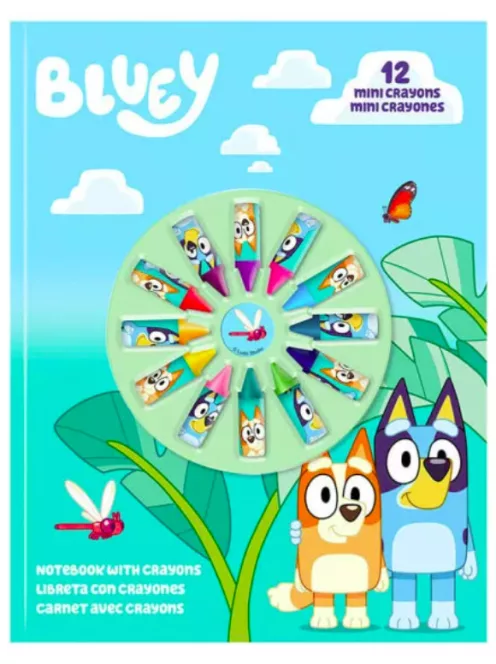 Bluey Life füzet + mini zsírkréta szett