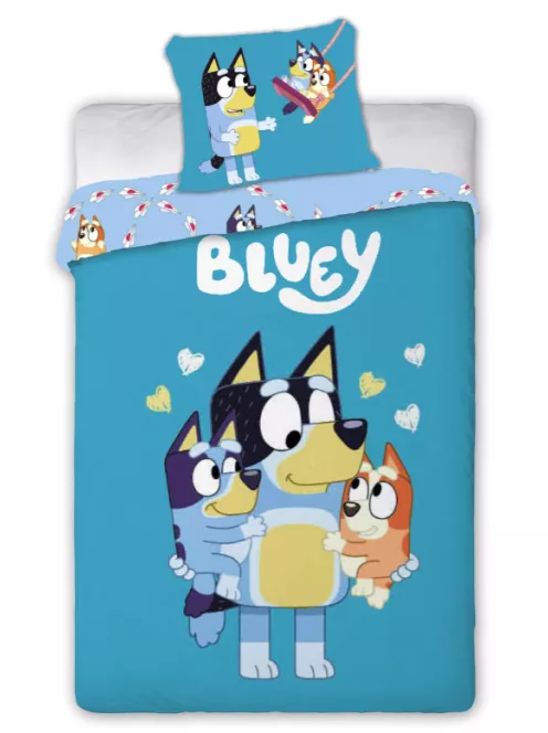Bluey gyerek, ovis ágyneműhuzat 100×135 cm, 40×60 cm Nr 02