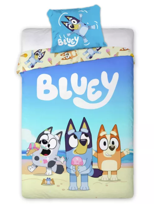 Bluey Beach Day gyerek ágyneműhuzat 100×135 cm, 40×60 cm Nr3