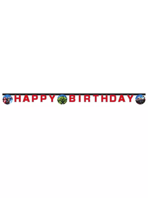 Bosszúállók Happy Birthday felirat FSC 2 méter Nr1