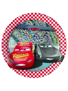   Disney Cars Verdák Arena Race papírtányér 8 DARABOS, 20 cm FSC Nr2