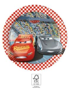 Disney Cars Verdák Arena Race papírtányér 8 DARABOS, 20 cm FSC Nr5