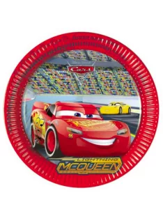   Disney Cars 3 Verdák papírtányér 8 DARABOS, 23 cm FSC Nr1