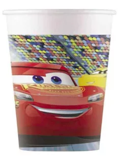   Disney Cars 3, Verdák papír pohár 8 DARABOS 200 ml FSC Nr1