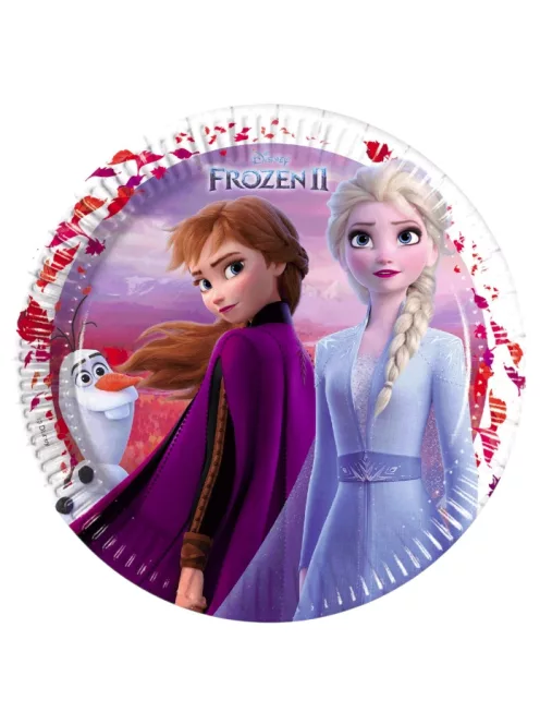 Disney Frozen II Leaf, Jégvarázs papírtányér 8 DARABOS, 23 cm FSC Nr1