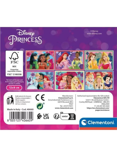 Disney Hercegnők 6 db-os mesekocka - Clementoni
