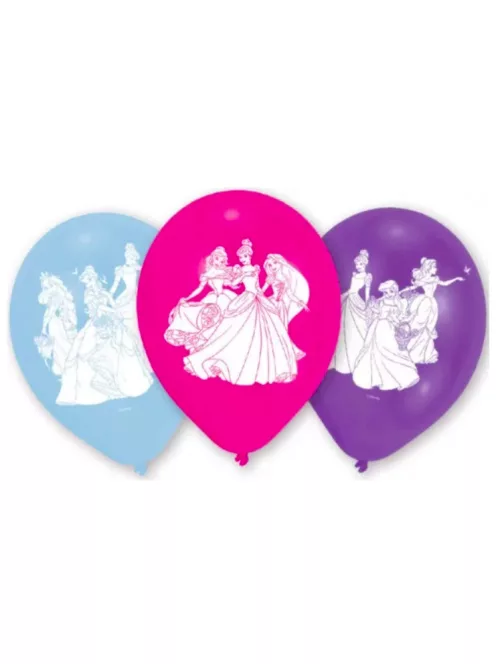 Disney Hercegnők Dance léggömb, lufi 6 db-os 22,8 cm Nr1