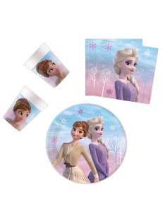   Disney Frozen II Wind Spirit, Jégvarázs party szett 36 darabos, 23 cm-es tányérral