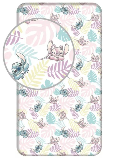 Disney Lilo és Stitch, A csillagkutya Leaves gumis lepedő 90x200 cm Nr4