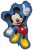 Disney Mickey Shaped fólia lufi 97x60 cm