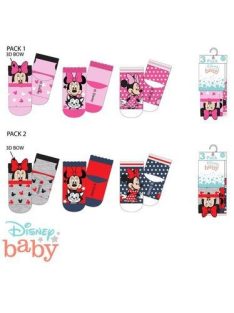 Disney Minnie baba zokni 3 pár/csomag 0-12 hónap Nr1