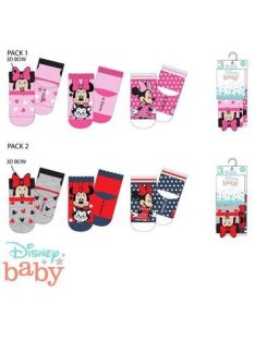 Disney Minnie baba zokni 3 pár/csomag 0-12 hónap Nr1