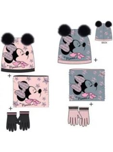 Disney Minnie gyerek sapka + snood + kesztyű szett