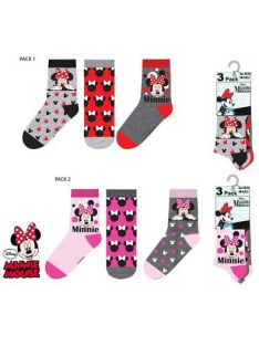 Disney Minnie gyerek zokni 3 pár/csomag 23-34