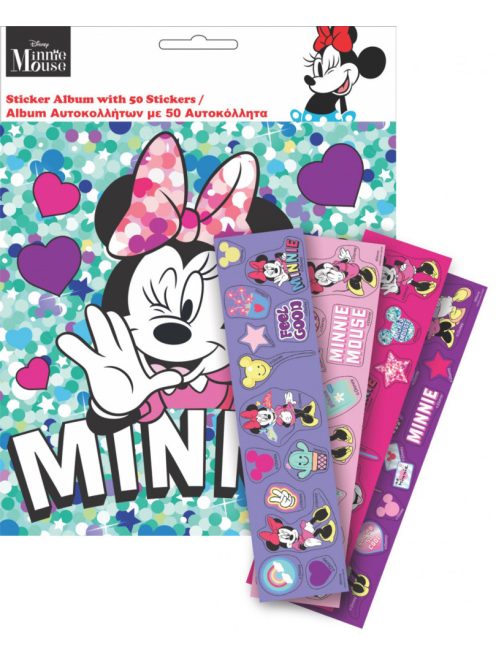 Disney Minnie matricás album 50 db matricával Nr1