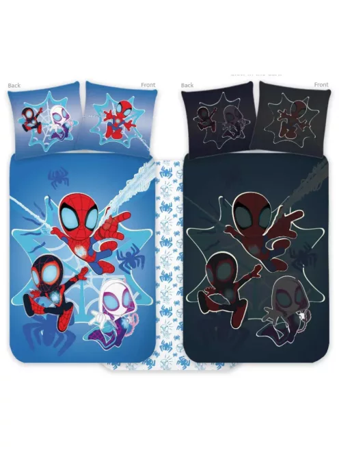 Pókember Spidey sötétben világító gyerek ágyneműhuzat 100×135 cm, 40×60 cm Nr1
