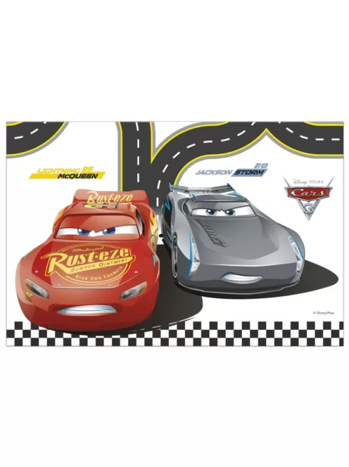 Disney Verdák Arena Race Party műanyag asztalterítő 120x180 cm