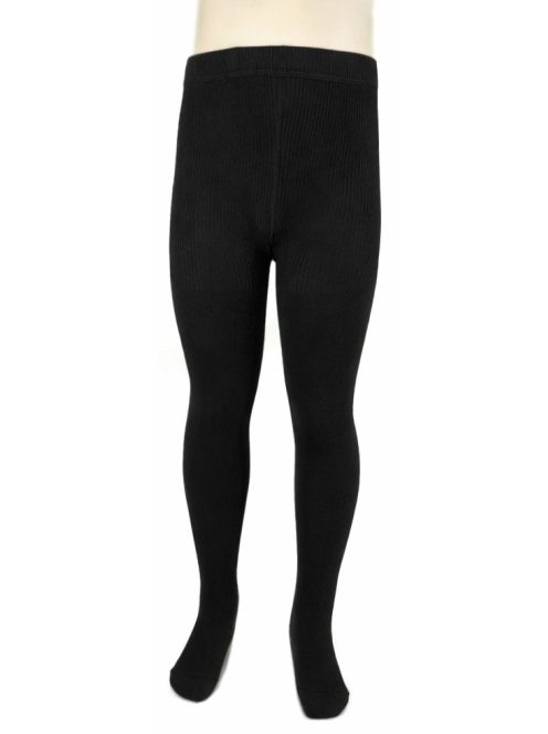 Fekete gyerek harisnya, pamut harisnyanadrág, kötött harisnya 134-140 cm