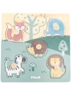   Fogantyús fa puzzle, fogós puzzle, kirakó - Állatok PolarB