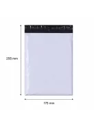 Futártasak, futár zacskó 175x255 mm szürke (1 darab)