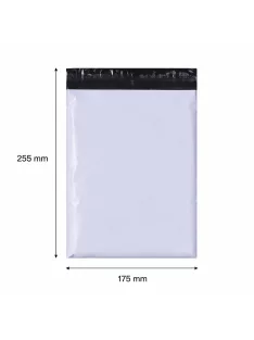 Futártasak, futár zacskó 175x255 mm szürke (1 darab)