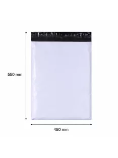 Futártasak, futár zacskó 450x550 mm szürke (1 darab)