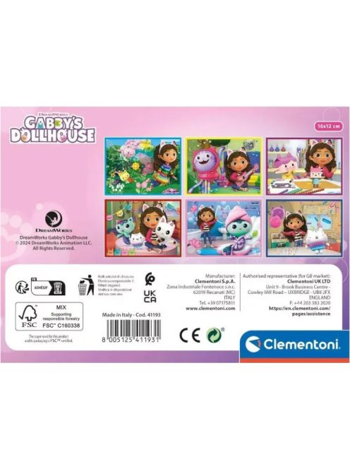 Gabi babaháza Activities 12 db-os mesekocka - Clementoni