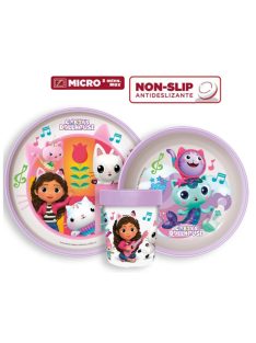   Gabi babaháza csúszásmentes étkészlet, micro műanyag szett