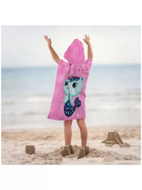 Gabi babaháza Pink strandtörölköző poncsó 55x110 cm (Fast Dry) Nr2