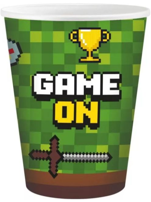 Game On papír pohár 6 DARABOS 200 ml