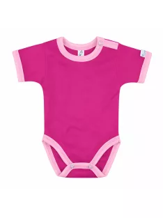   Kynga magenta-sötét rózsaszín rövid ujjú gyerek body 104