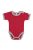 Kynga piros-melírszürke rövid ujjú gyerek body 104, 110, 116, 122, 128, 134, 140, 146, 152 cm
