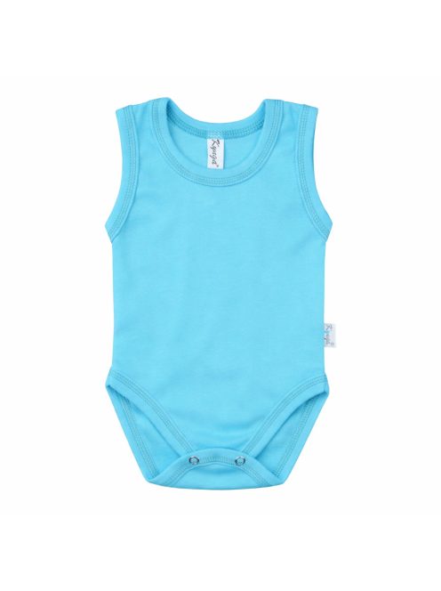 Kynga ciánkék ujjatlan gyerek body 104