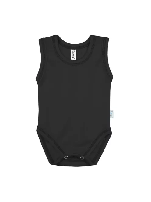 Kynga grafitszürke ujjatlan gyerek body 140 - KIFUTÓ SZÍN, UTOLSÓ DARABOK!