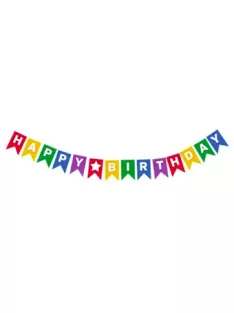 Happy Birthday Multicolor felirat FSC 2 méter Nr2