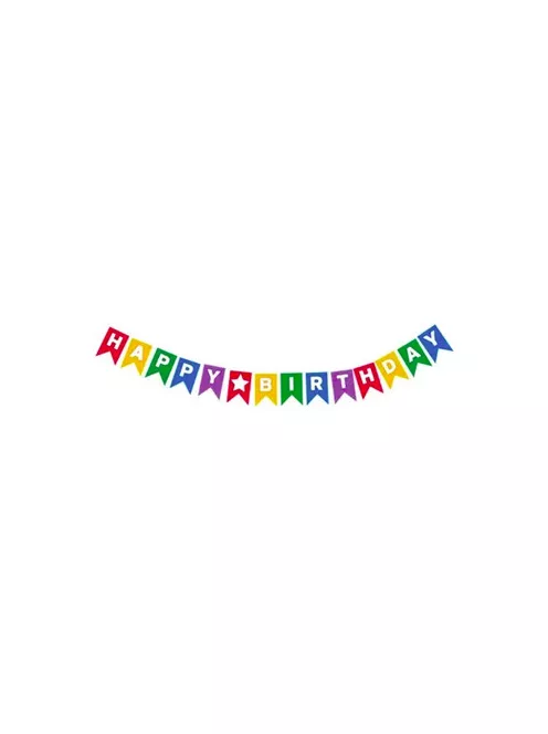 Happy Birthday Multicolor felirat FSC 2 méter Nr2