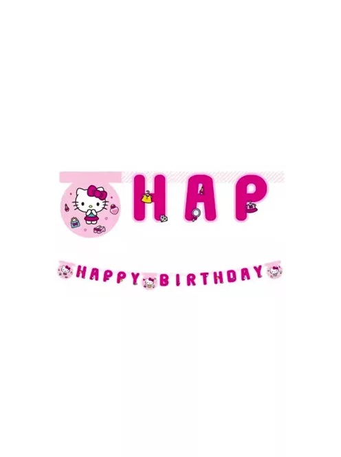 Hello Kitty Happy Birthday felirat FSC 2 méter Nr1