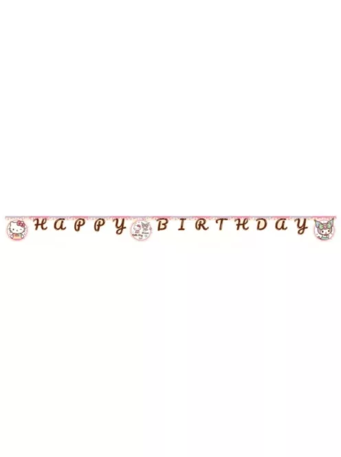 Hello Kitty Kuromi Happy Birthday felirat FSC 2,3 méter Nr2