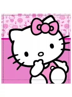   Hello Kitty kéztörlő, arctörlő, törölköző 30x30 cm Nr 01