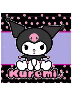   Hello Kitty Kuromi kéztörlő, arctörlő, törölköző 30x30 cm Nr 02