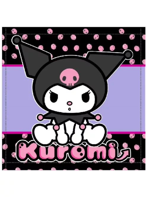 Hello Kitty Kuromi kéztörlő, arctörlő, törölköző 30x30 cm Nr 02