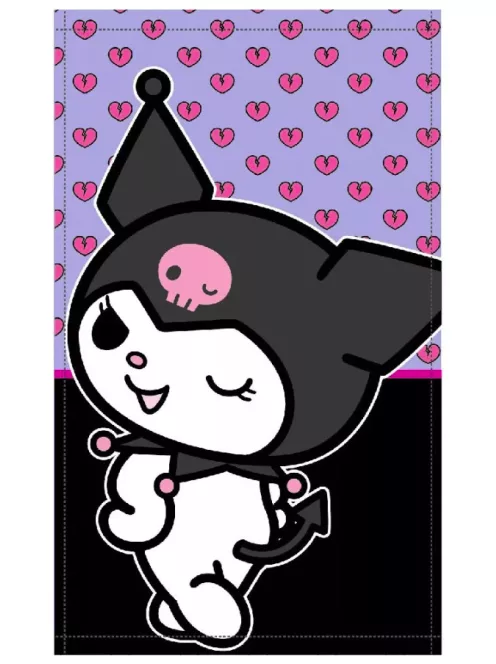 Hello Kitty Kuromi kéztörlő, arctörlő, törölköző 30x50 cm Nr 03