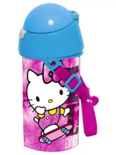   Hello Kitty műanyag szívószálas kulacs akasztóval 500 ml Nr 01