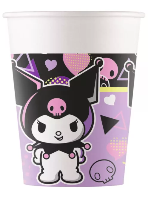 Hello Kitty Kuromi papírpohár, party pohár 8 DARABOS, 200 ml FSC Nr3