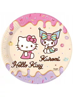 Hello Kitty Kuromi papírtányér 8 db-os 23 cm FSC Nr2
