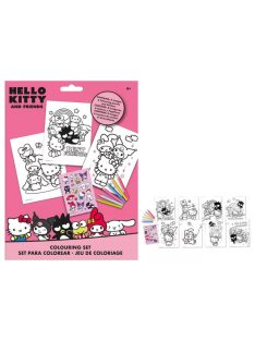 Hello Kitty Friends színező + matrica szett Nr1